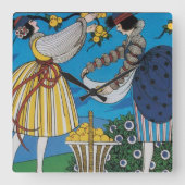 夏の庭 スクエア壁時計 (正面)