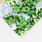 夏の庭 フリースブランケット (角)