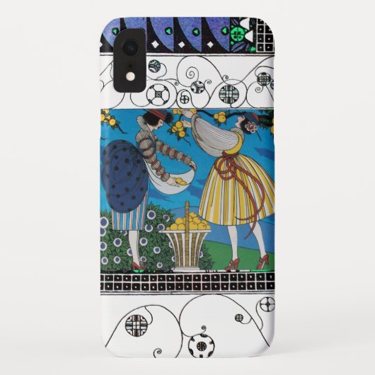 夏の庭、渦巻き、アールデコベティーファッション Case-Mate iPhoneケース (裏面)