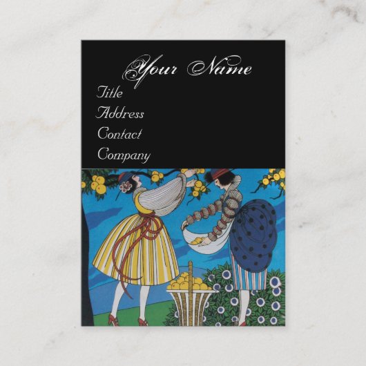 夏の庭/美しいファッション衣装デザイナー 名刺 (正面)