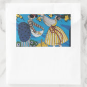 夏の庭 長方形シール (バッグ)