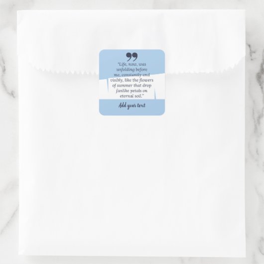 夏の引用文挨拶 スクエアシール (バッグ)