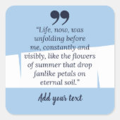 夏の引用文挨拶 スクエアシール (正面)