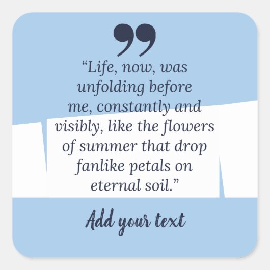 夏の引用文挨拶 スクエアシール (正面)