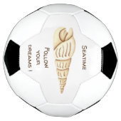 夏の後を追夢のシェルロマンチックかわいい サッカーボール (回転)