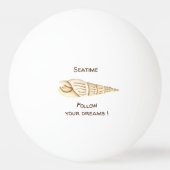 夏の後を追夢のシェルロマンチックかわいい 卓球ボール (正面)