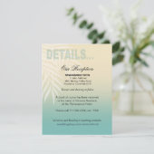 夏の微風のビーチの披露宴は|の真新しい青を詳しく述べます 招待状 (スタンド正面)