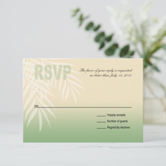 夏の微風のビーチRSVP |のヒスイ 出欠カード (スタンド正面)
