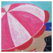 夏の微風のラブラドールの絵を描くこと ファブリック (クローズアップ)