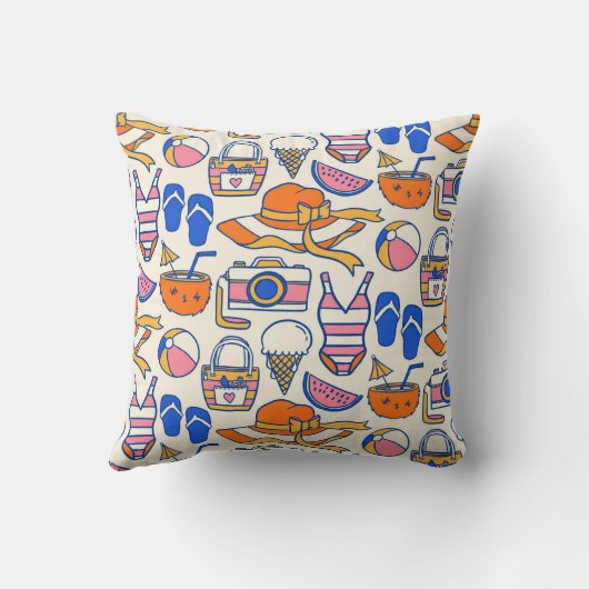 夏の必需品 クッション (裏面)