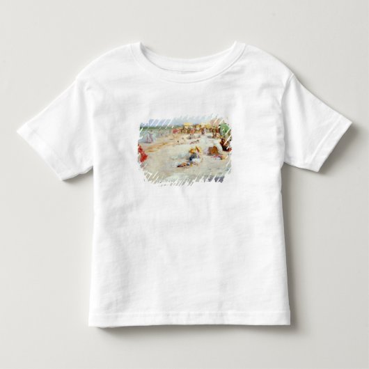 夏の忙しいビーチ トドラーTシャツ (正面)