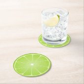 夏の応援:おもしろいライム ラウンドペーパーコースター (インサイチュ)