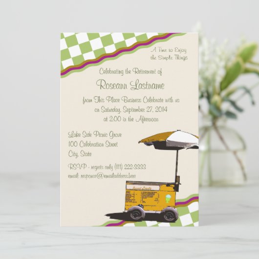 夏の思い出の退職 招待状 (スタンド正面)