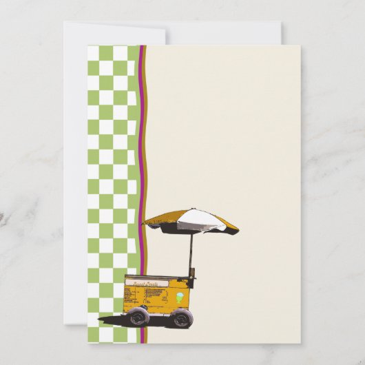 夏の思い出の退職 招待状 (裏面)