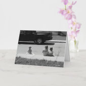 夏の思い出を折り畳んだグリーティングカード 箔グリーティングカード (蘭)