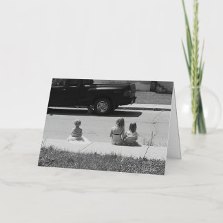 夏の思い出を折り畳んだグリーティングカード 箔グリーティングカード