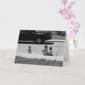 夏の思い出を折り畳んだグリーティングカード 箔グリーティングカード (蘭)