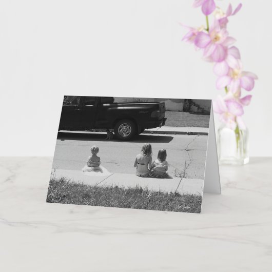 夏の思い出を折り畳んだグリーティングカード 箔グリーティングカード (蘭)