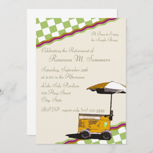 夏の思い出/ 引退 招待状 (正面/裏面)