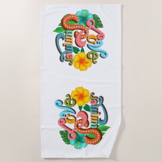 夏の恋 ビーチタオル (正面)