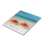 夏の愛 – カスタマイズ可能なビーチコースター タイル (側面)