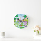 夏の感覚のスプリンクラー ラウンド壁時計 (ホーム)