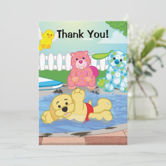夏の感覚のプール サンキューカード (スタンド正面)