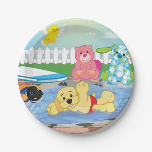 夏の感覚のプール ペーパープレート (正面)