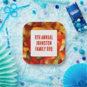 夏の懇親会鮮やか写真BBQファミリーピクニック ペーパープレート (パーティー)