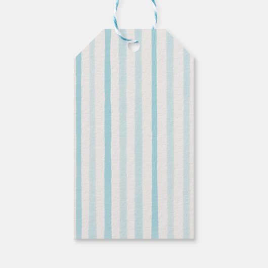 夏の手で描かれたオレンジ色のベビーボードの赤ちゃんシャワー ギフトタグ (裏面)