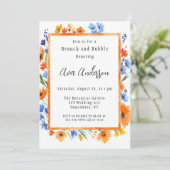 夏の抱擁ワイルドフラワーブランチ&バブリー 招待状 (スタンド正面)