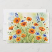 夏の抱擁ワイルドフラワー結婚ズ 招待状 (裏面)