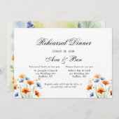 夏の抱擁ワイルドフラワー結婚ズ 招待状 (正面/裏面)