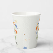 夏の抱擁ワイルドフラワー結婚ズ 紙コップ (左)