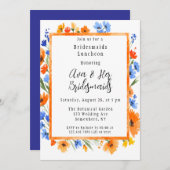 夏の抱擁ワイルドフラワー花嫁昼食会 招待状 (正面/裏面)