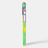 夏の抽象芸術カラフルおもしろい水色(ばちゃばちゃ)跳ねる Case-Mate iPhoneケース (裏面 / 左)