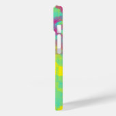 夏の抽象芸術カラフルおもしろい水色(ばちゃばちゃ)跳ねる Case-Mate iPhoneケース (裏面 / 左)