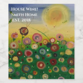 夏の抽象芸術 ワインラベル (シングルラベル)