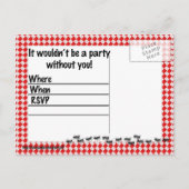 夏の招待状からバーベキュー インビテーションポストカード (裏面)