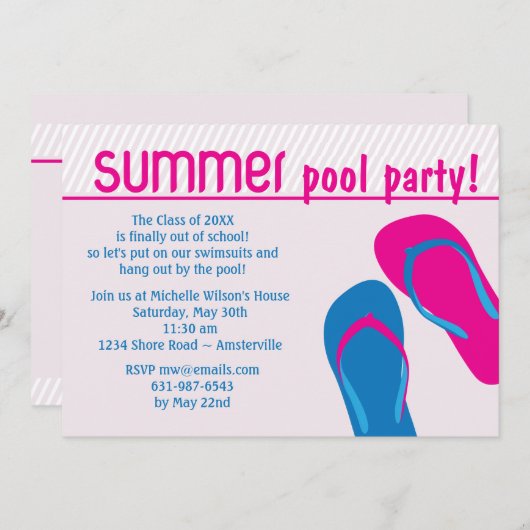 夏の招待状 招待状 (正面/裏面)