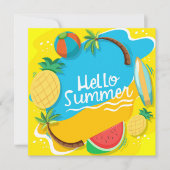 夏の挨拶カード「Beach Days Hello Summer」 (正面)