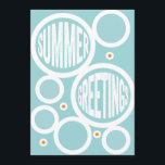 夏の挨拶サークルフラット カード<br><div class="desc">PiPo Pressから、このカラフル夏の挨拶フラットカードで家族と友人を迎える。あなたの名前と写真でパーソナライズお気に入りのし、この挨拶は行く準備ができている！</div>