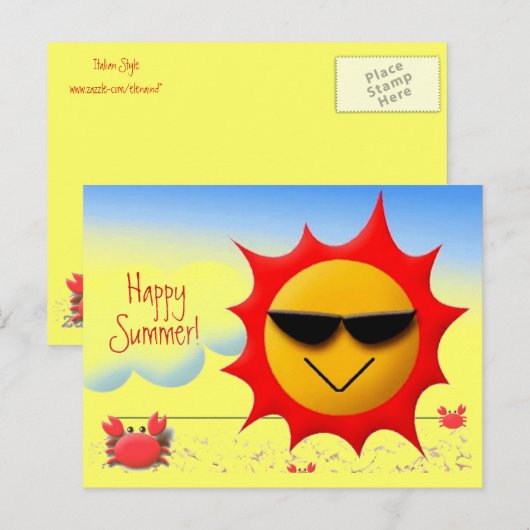 夏の挨拶 ポストカード (正面/裏面)