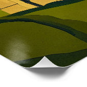 夏の教会と木 ポスター (コーナー)