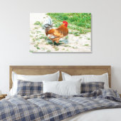 夏の散歩に出かけるのが美しいオンドリ キャンバスプリント (インサイチュ (寝室))