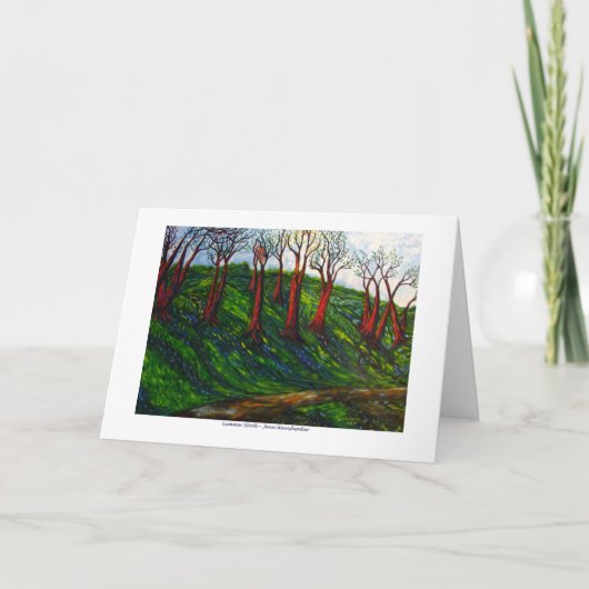 夏の散歩の挨拶状 カード (正面)