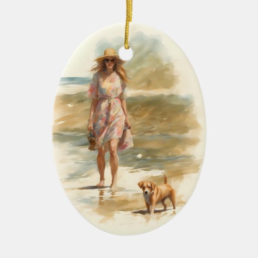 夏の散歩 セラミックオーナメント (正面)