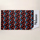 夏の散水名はっきりしたビーチタオル ビーチタオル (正面)