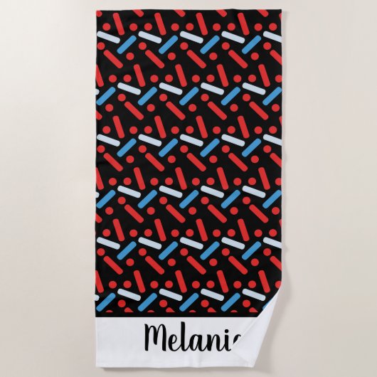 夏の散水名はっきりしたビーチタオル ビーチタオル (正面)