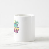 夏の文字カラフル- Summer Sunglasses コーヒーマグカップ (中央)